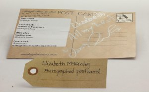 Autographed postcard